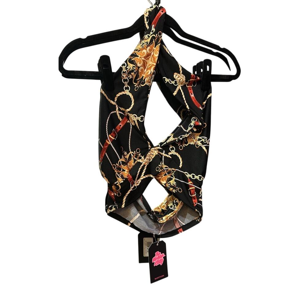 Vintage Y2K 2000's Baroque Halter Top M